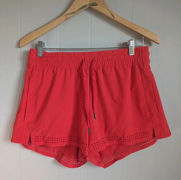 Athleta Baja Red Performance Shorts size 6 Athletic Running - Picture 2 of 6